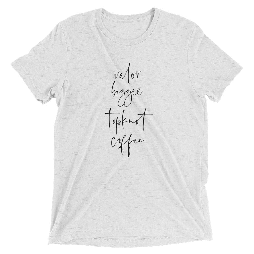 Valor, Biggie Topknot, Coffee T-Shirt