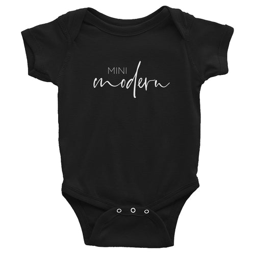 Mini Modern, Black Onesie